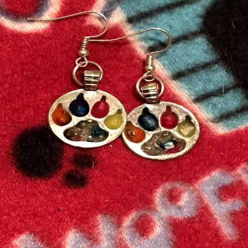 Pet Cremation Earrings (Paws)
